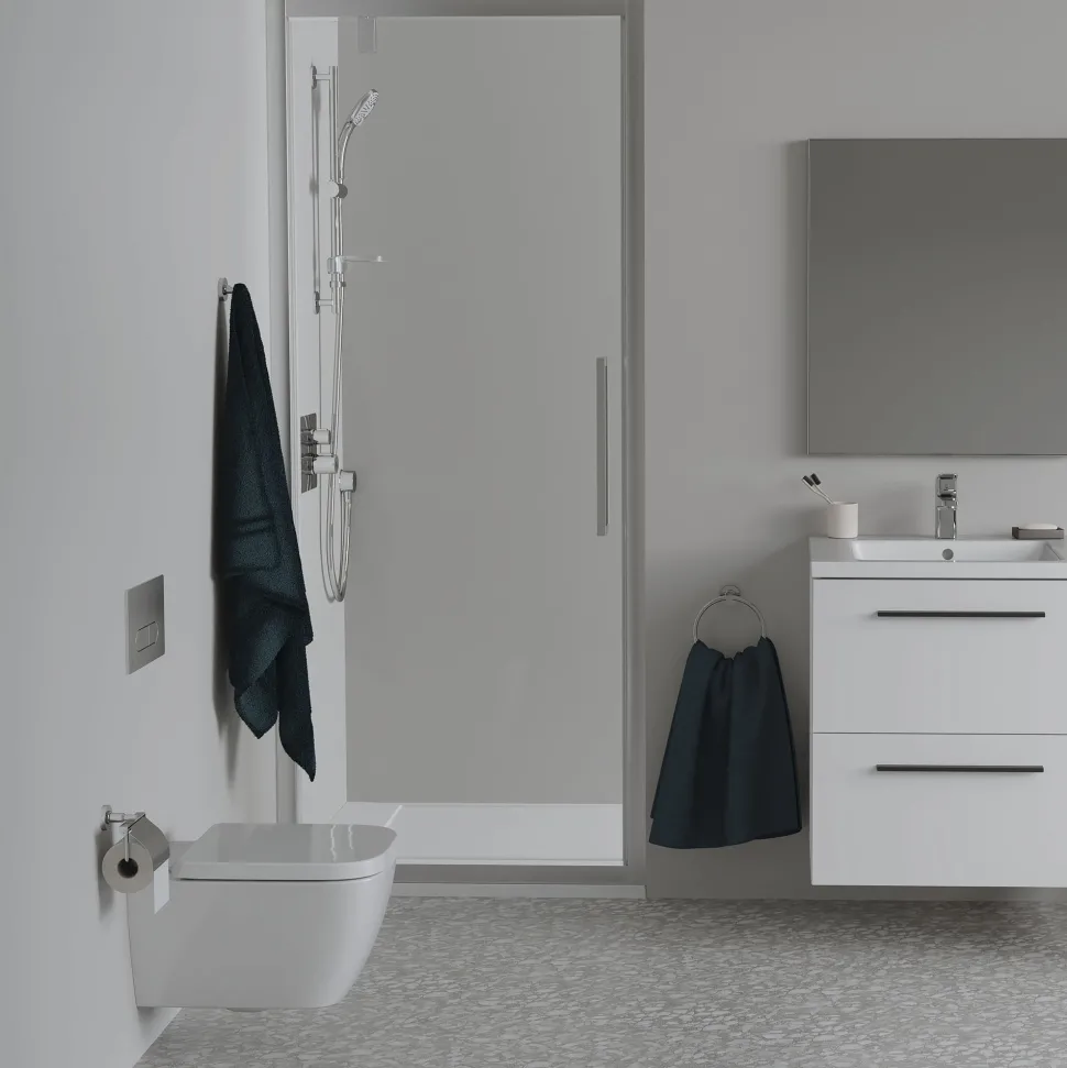Ideal Standard Ultra Flat S i.life Pure White Square Anti-Slip Stone Resin Shower Tray - 2 Sizes