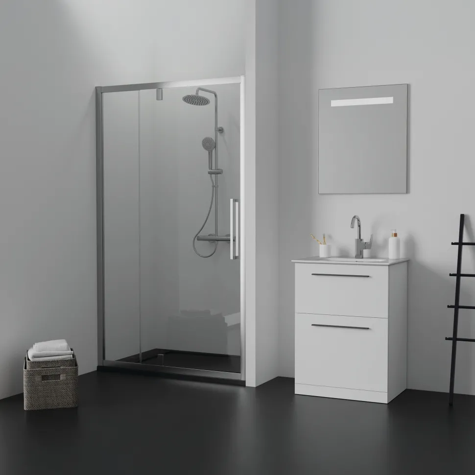 Ideal Standard Ultra Flat S i.life Jet Black Rectangular Anti-Slip Stone Resin Shower Tray - 5 Sizes