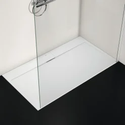 Ideal Standard Ultra Flat S i.life Pure White Rectangular Anti-Slip Stone Resin Shower Tray - 5 Sizes