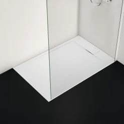 Ideal Standard Ultra Flat S i.life Pure White Rectangular Anti-Slip Stone Resin Shower Tray - 5 Sizes