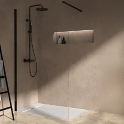 Ideal Standard Ultra Flat S i.life Pure White Rectangular Anti-Slip Stone Resin Shower Tray - 5 Sizes