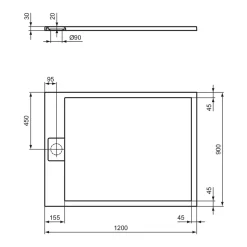 Ideal Standard Ultra Flat S i.life Pure White Rectangular Anti-Slip Stone Resin Shower Tray - 5 Sizes