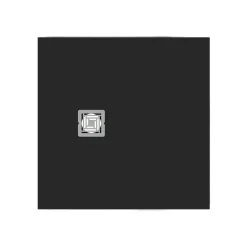 Ideal Standard Ultra Flat S+ Jet Black Square Anti-Slip Stone Resin Shower Tray - 2 Sizes