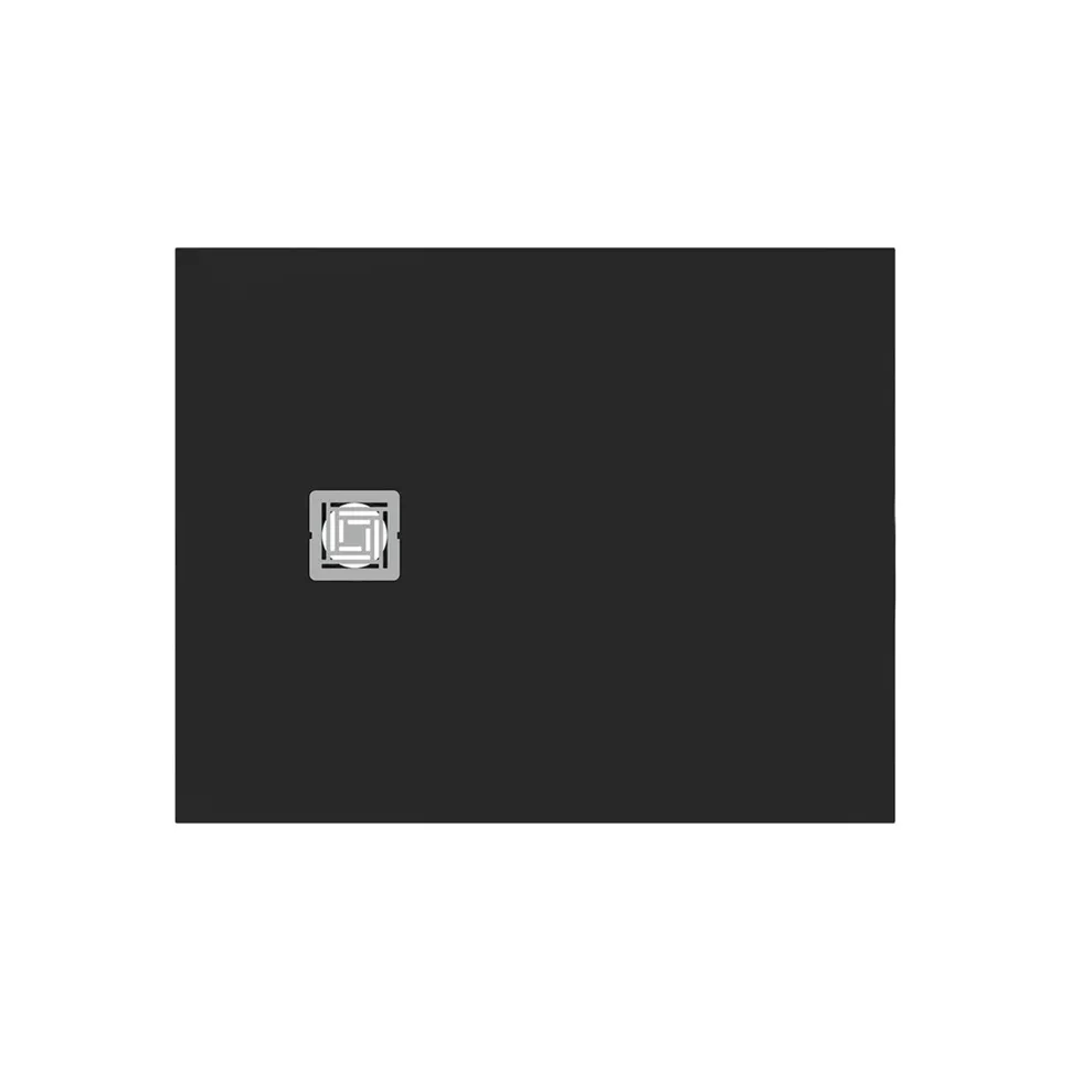 Ideal Standard Ultra Flat S+ Jet Black Rectangular Anti-Slip Stone Resin Shower Tray - 7 Sizes