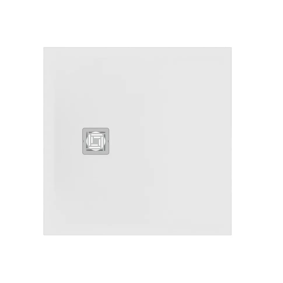 Ideal Standard Ultra Flat S+ Pure White Square Anti-Slip Stone Resin Shower Tray - 2 Sizes