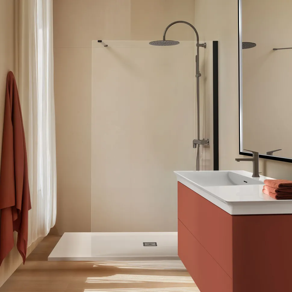 Ideal Standard Ultra Flat S+ Pure White Rectangular Anti-Slip Stone Resin Shower Tray - 7 Sizes