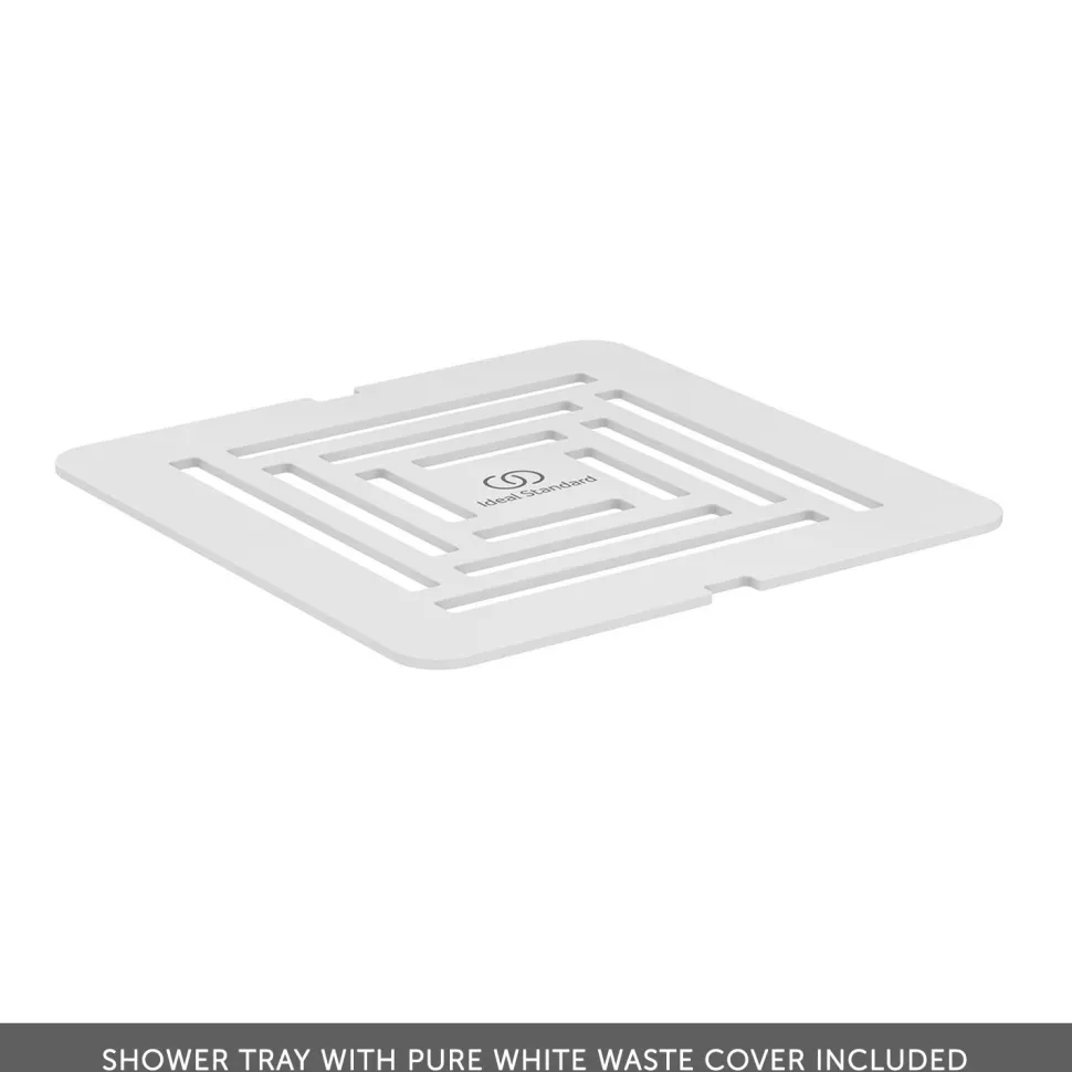 Ideal Standard Ultra Flat S+ Pure White Rectangular Anti-Slip Stone Resin Shower Tray - 7 Sizes