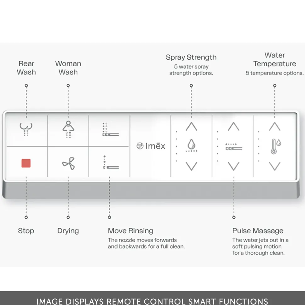 Imex Arco Back to Wall Smart Toilet with Soft Close Seat & Remote Control