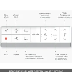 Imex Essence Back to Wall Smart Toilet with Soft Close Seat & Remote Control