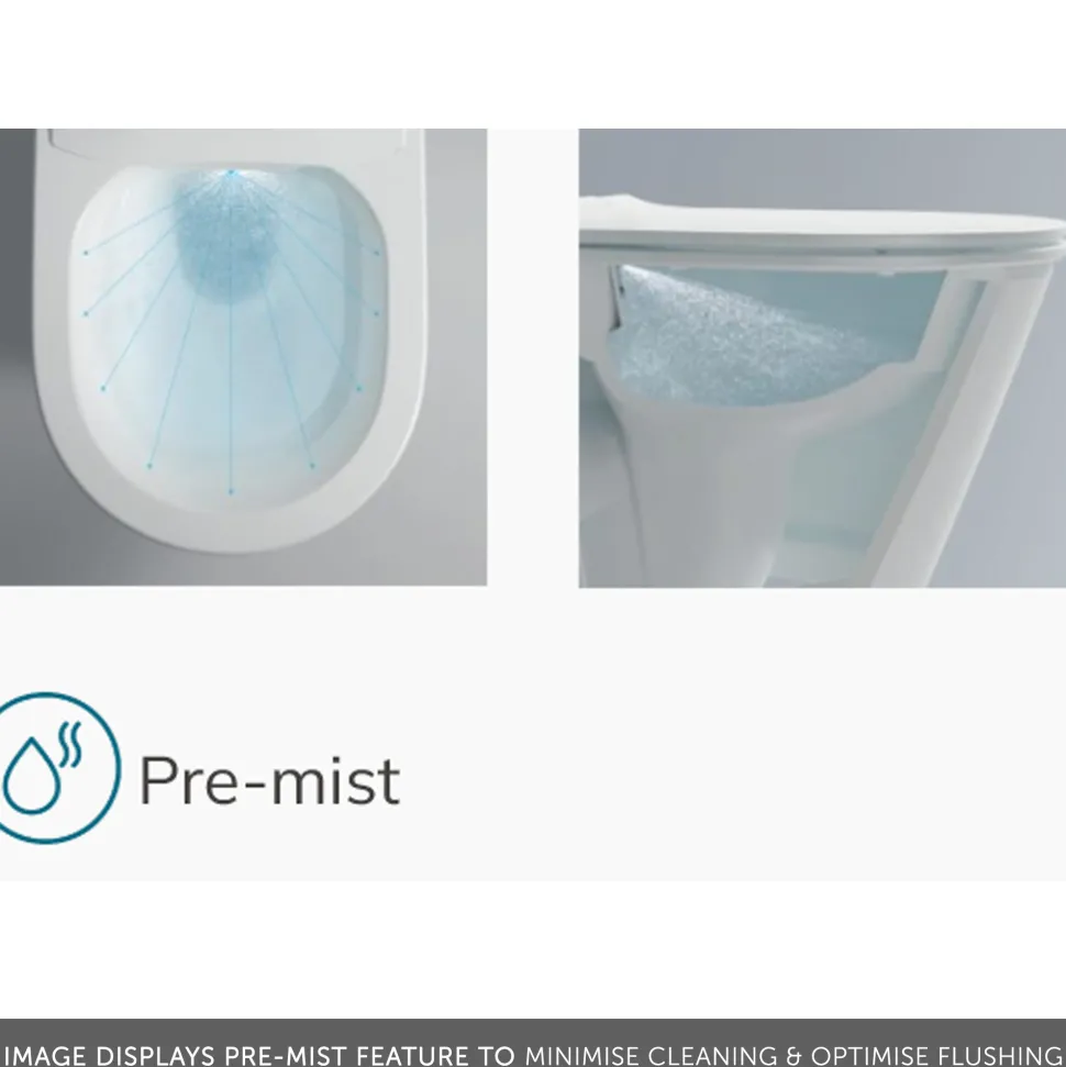 Imex Essence Wall Hung Toilet with Soft Close Seat & Remote Control