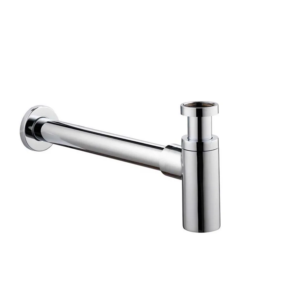 Imex Minimalist 1.25 Inch Chrome Bottle Trap And Pipe