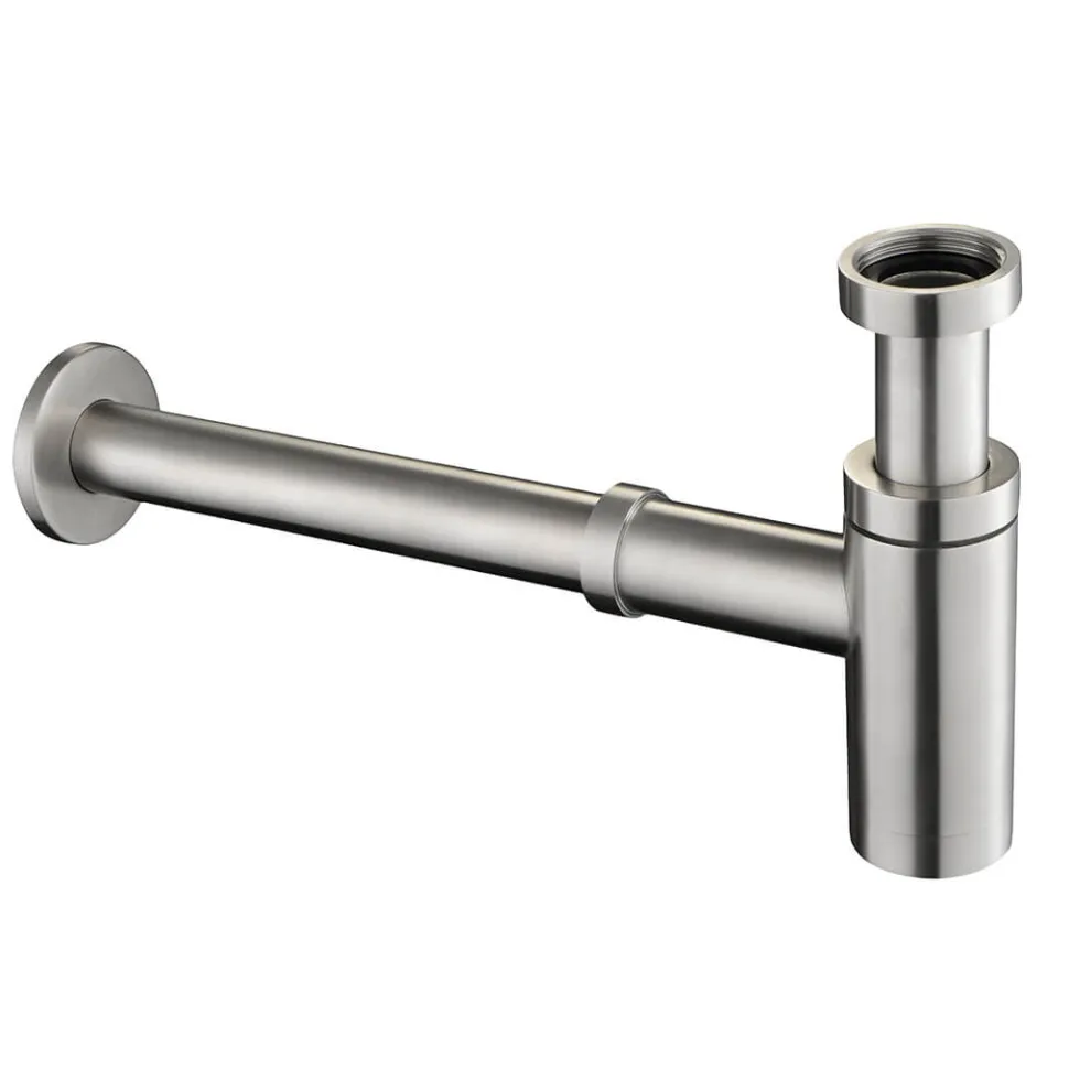 Inox Brushed Stainless Steel Bottle Trap - 320mm Pipe