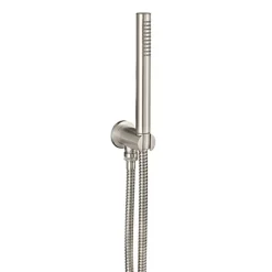 Inox Brushed Stainless Steel Mini Shower Kit with Outlet Elbow & Integrated Handset Holder