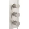 Inox Brushed Stainless Steel 2 Outlet Concealed Thermostatic Shower Valve