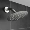 Inox Glide Extra Slim Brushed Stainless Steel Fixed Shower Head - 300mm