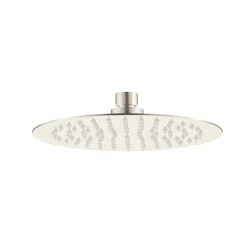 Inox Glide Extra Slim Round Overhead 200mm Fixed Shower Head - Brushed Stainless Steel