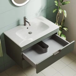 Isla 800mm Wall Hung Vanity Unit & Basin