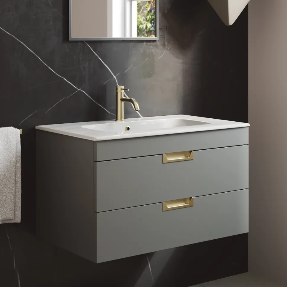 Isla 800mm Wall Hung Vanity Unit & Basin