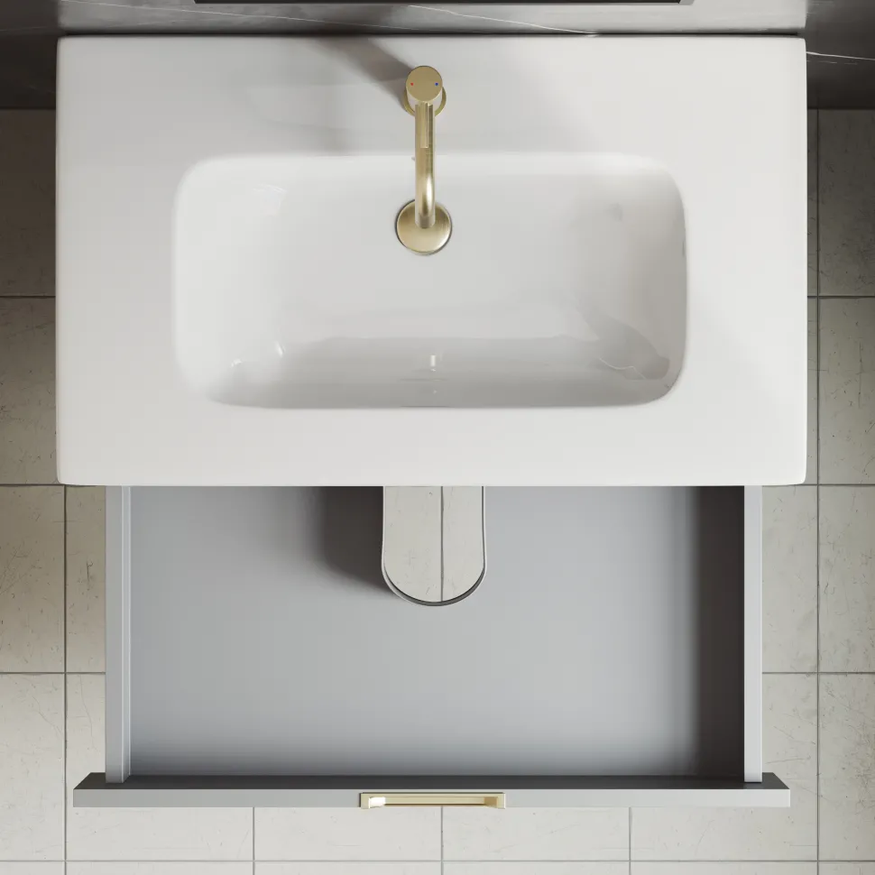 Isla 800mm Wall Hung Vanity Unit & Basin