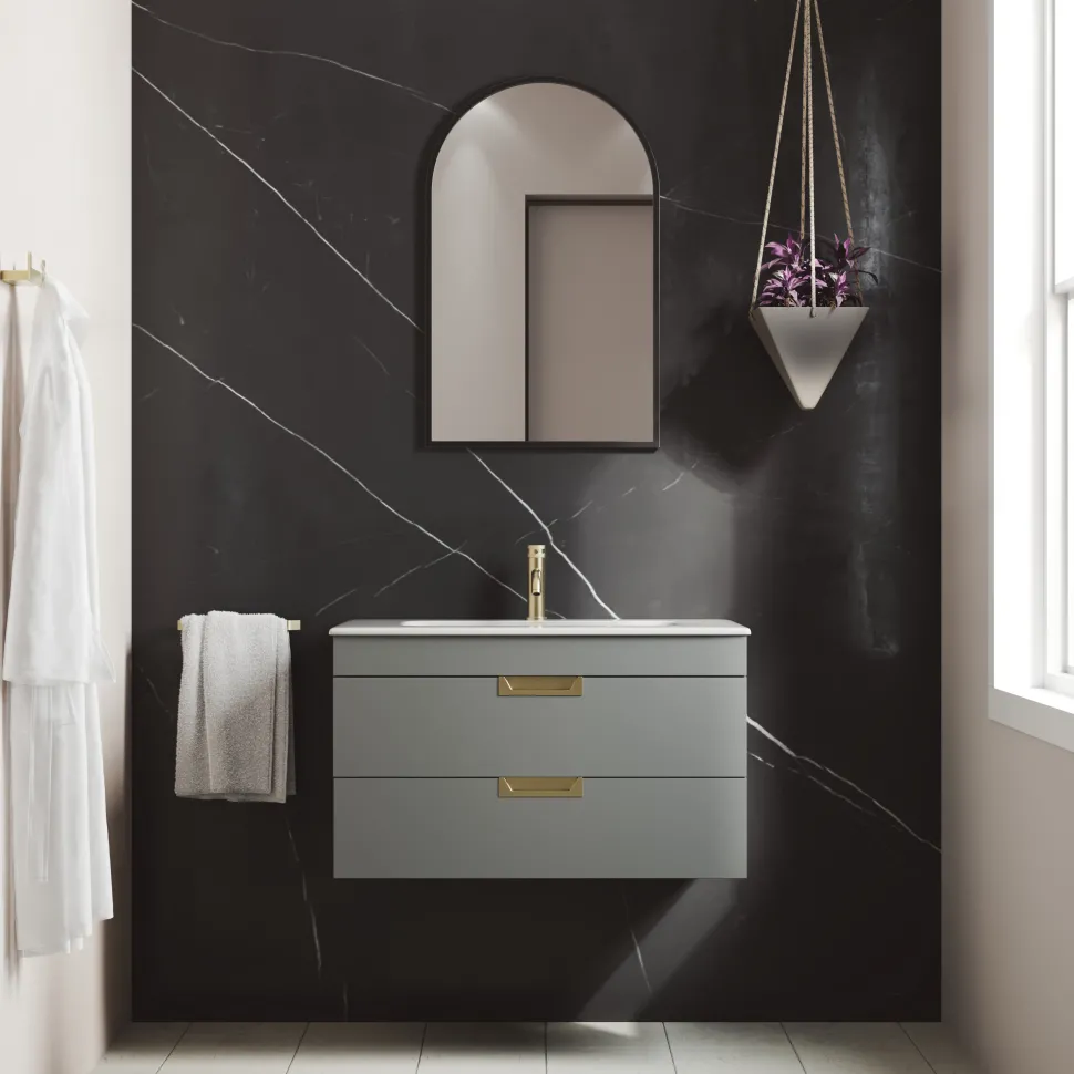 Isla 800mm Wall Hung Vanity Unit & Basin