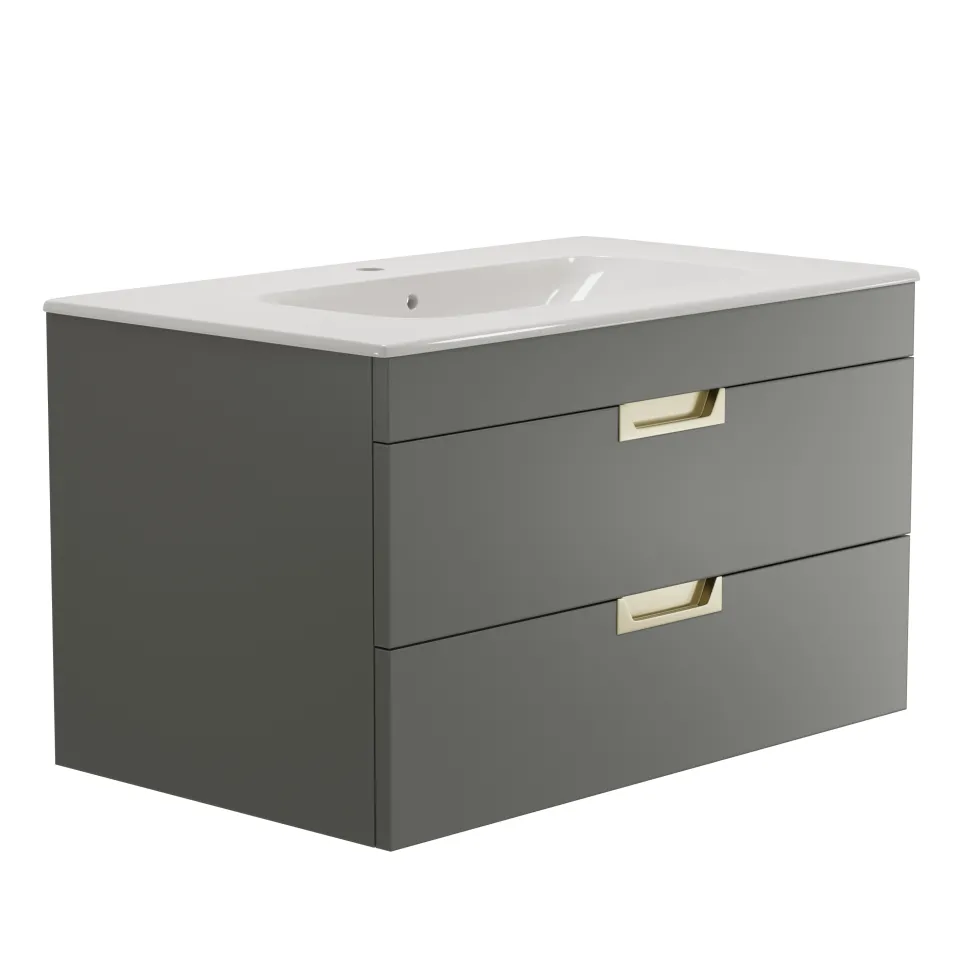 Isla 800mm Wall Hung Vanity Unit & Basin