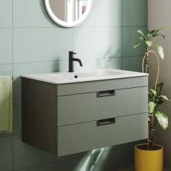 Isla 800mm Wall Hung Vanity Unit & Basin