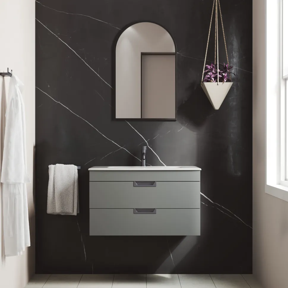 Isla 800mm Wall Hung Vanity Unit & Basin