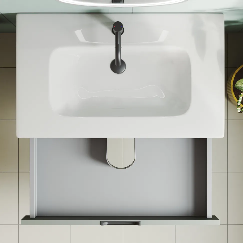 Isla 800mm Wall Hung Vanity Unit & Basin