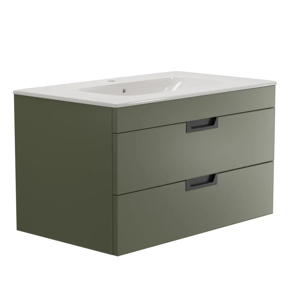 Isla 800mm Wall Hung Vanity Unit & Basin