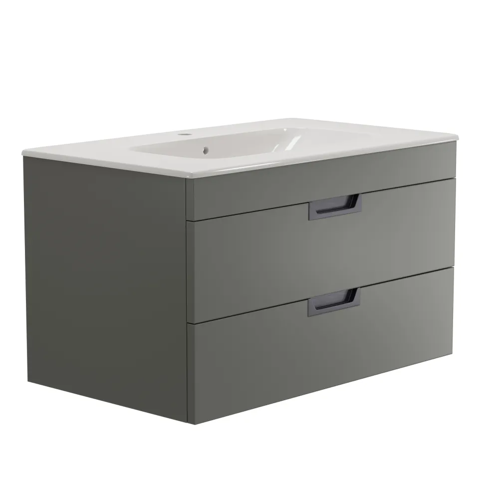 Isla 800mm Wall Hung Vanity Unit & Basin