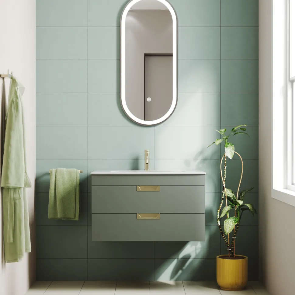 Isla 800mm Wall Hung Vanity Unit & Basin