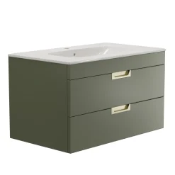 Isla 800mm Wall Hung Vanity Unit & Basin