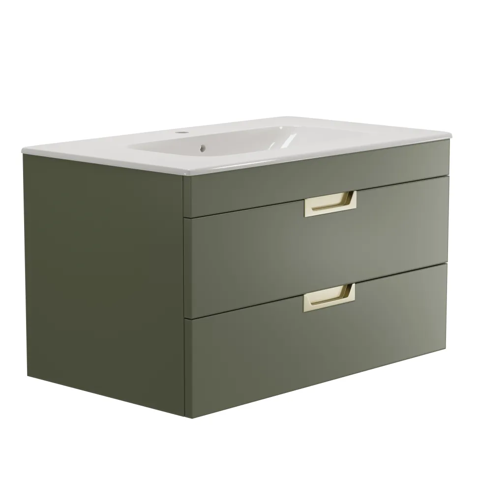 Isla 800mm Wall Hung Vanity Unit & Basin