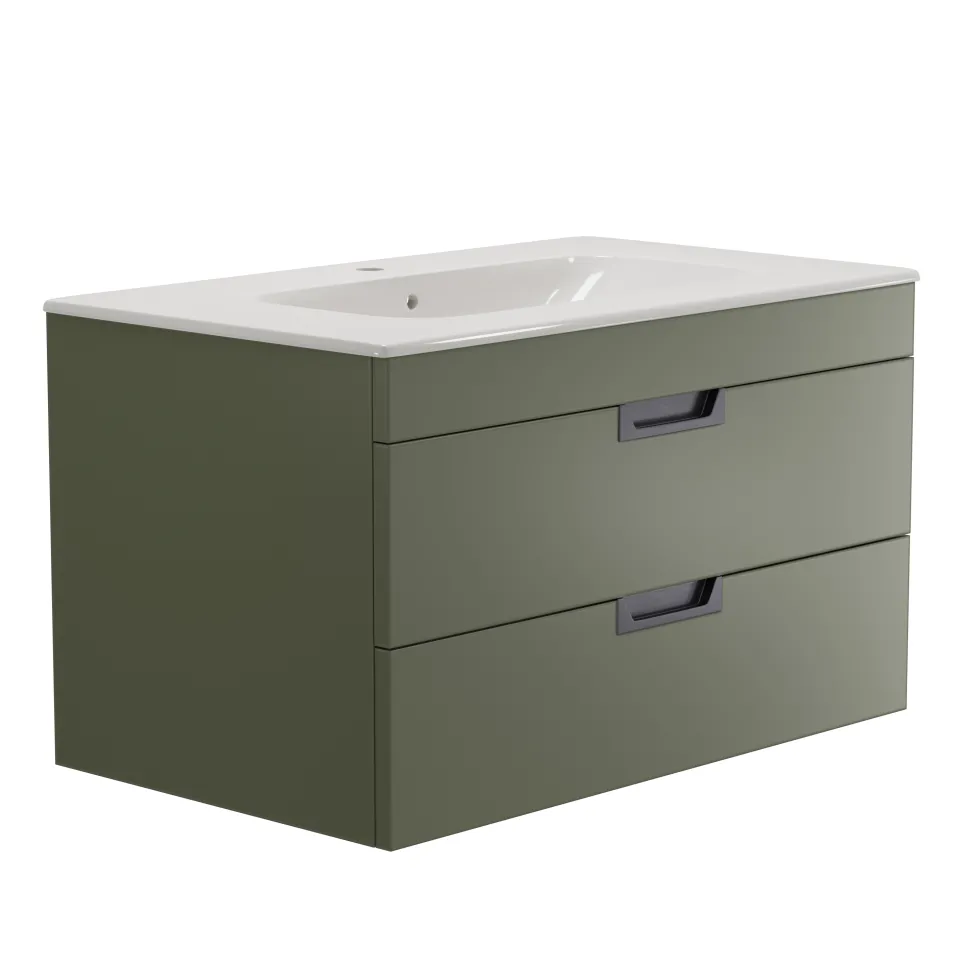Isla 800mm Wall Hung Vanity Unit & Basin