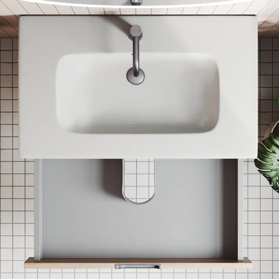 Isla 800mm Wall Hung Vanity Unit & Basin