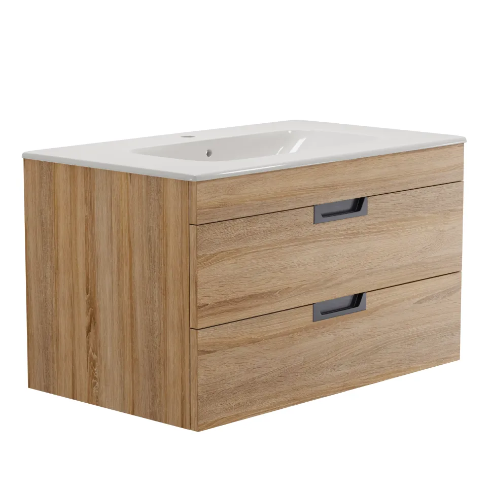 Isla 800mm Wall Hung Vanity Unit & Basin