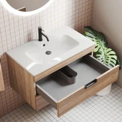 Isla 800mm Wall Hung Vanity Unit & Basin