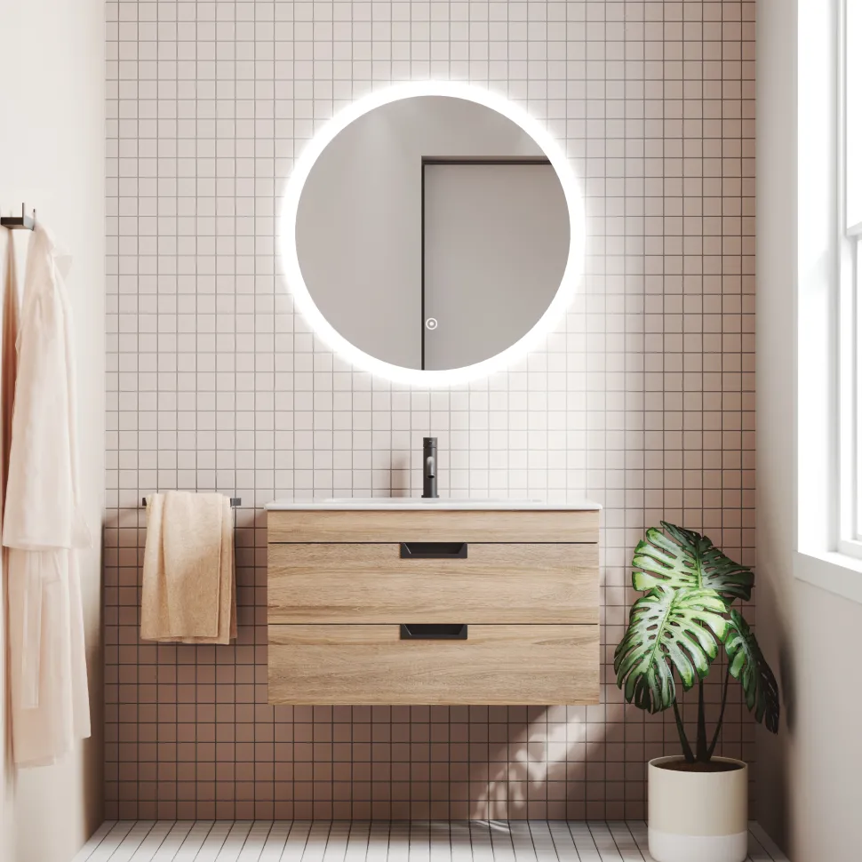 Isla 800mm Wall Hung Vanity Unit & Basin