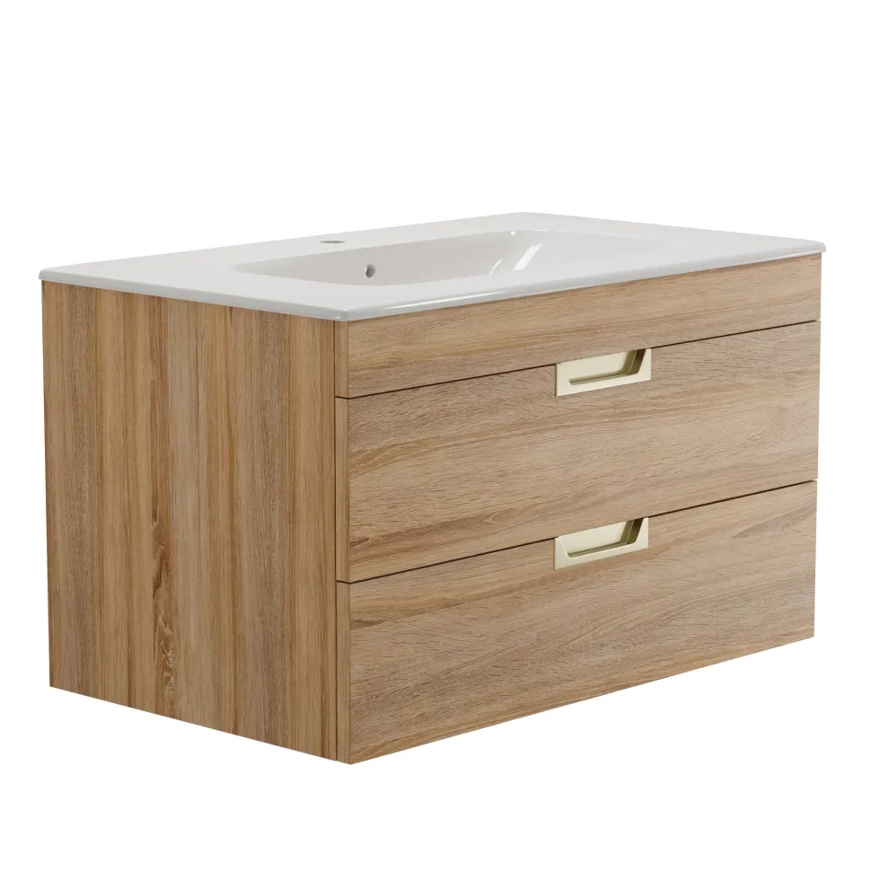 Isla 800mm Wall Hung Vanity Unit & Basin