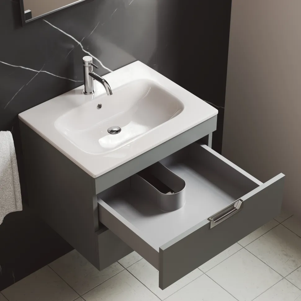 Isla 600mm Wall Hung Vanity Unit & Basin
