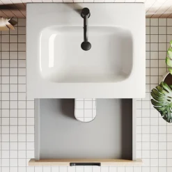 Isla 600mm Wall Hung Vanity Unit & Basin