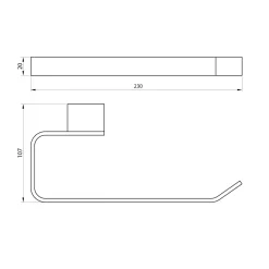 Isla Towel Ring / Rail 230mm