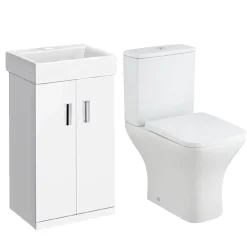 Jack Compact Rimless Toilet & Vanity Unit Bathroom Suite