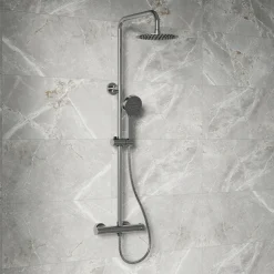 Jack Complete Bathroom Suite with 1700mm L Shaped Shower Bath & Rimless Toilet