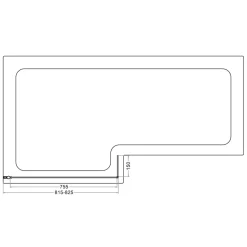 Jack Complete Bathroom Suite with 1700mm L Shaped Shower Bath & Rimless Toilet