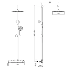 Jack Complete Bathroom Suite with 1700mm L Shaped Shower Bath & Rimless Toilet