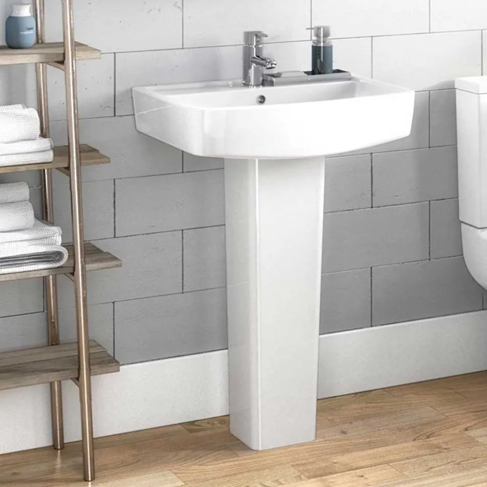 Jack 600mm Basin & Full Pedestal
