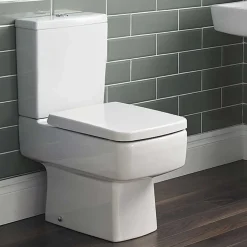 Jack Square Close Coupled Compact Toilet & Soft Close Seat