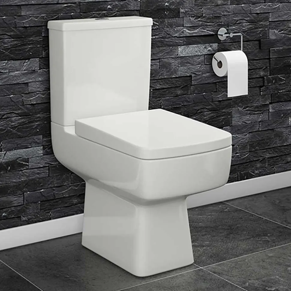Jack Square Close Coupled Compact Toilet & Soft Close Seat