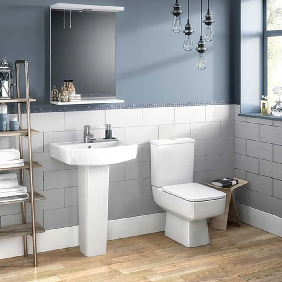 Jack Square Close Coupled Compact Toilet & Soft Close Seat